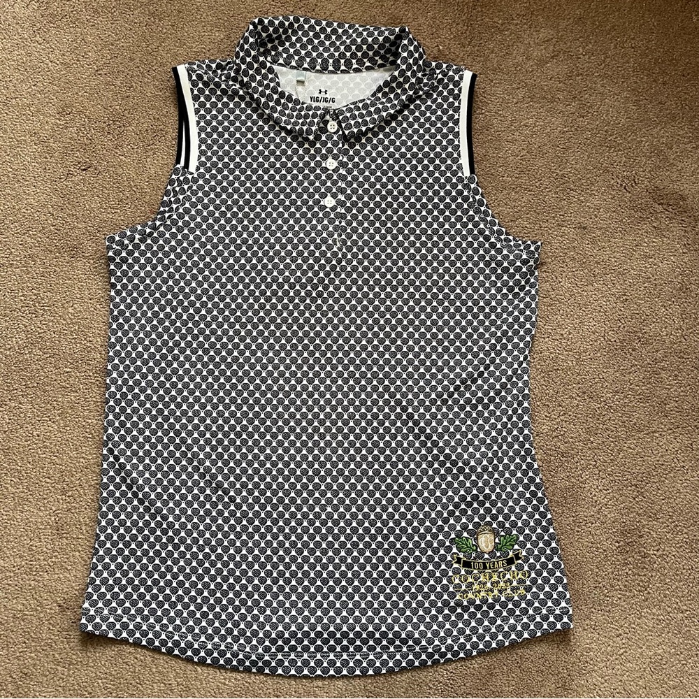 NWT Under Armour Girl’s Cochecho Country Club 100 Years Sleeveless Print Polo